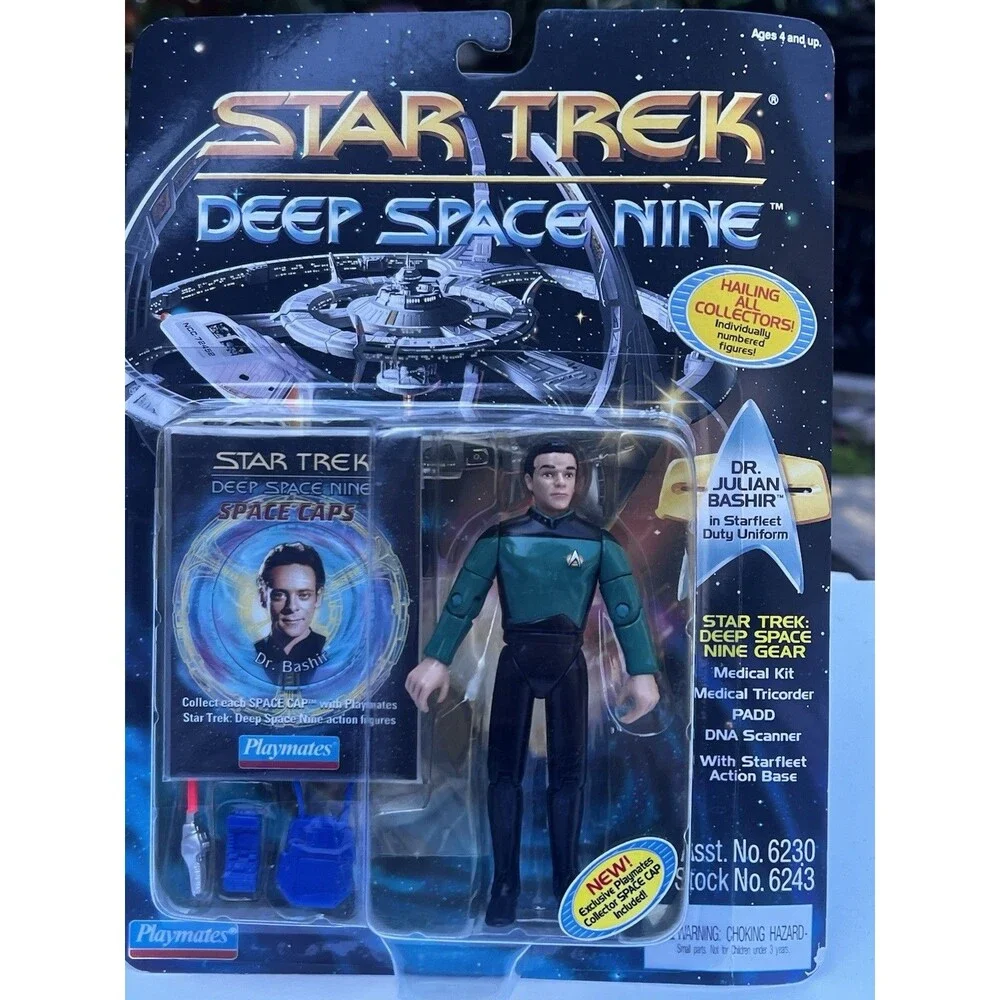 1-1994 STAR TREK DEEP SPACE NINE W/ SPACE CAP: Q FIGURE IN DEEP SPACE UNIFORM